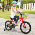 18 Inch Kids Bike with LED Lights Adjustable Carbon Steel Bicycle for 4-8 Years Old-18 inches
