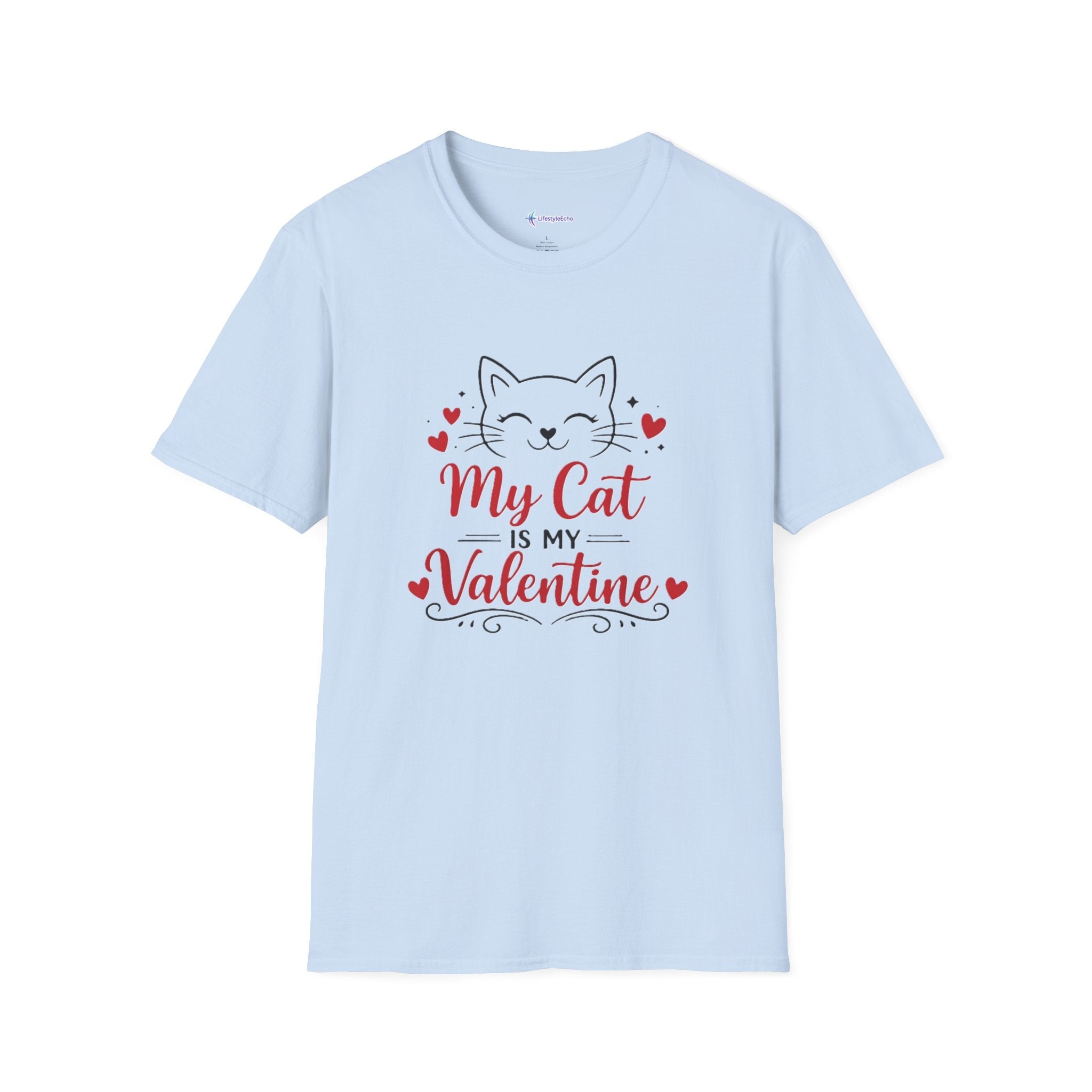 My Cat Is My Valentine T-Shirt — Cute Valentine’s Day Cat Tee for Cat Lovers