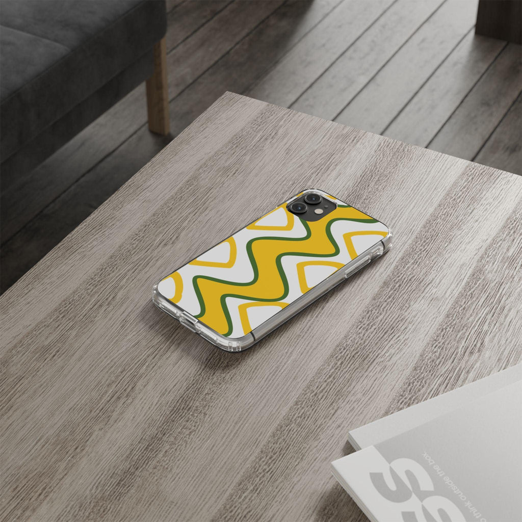 Bright Yellow Abstract With Shape Clear Cases