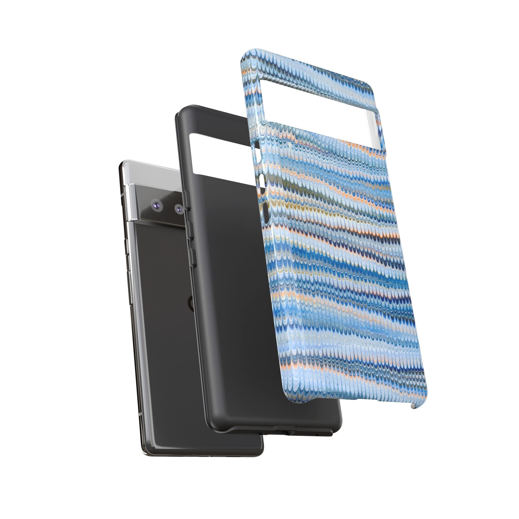 Blue Marbled Phone Cases iPhone 16 + Samsung + Apple + Google