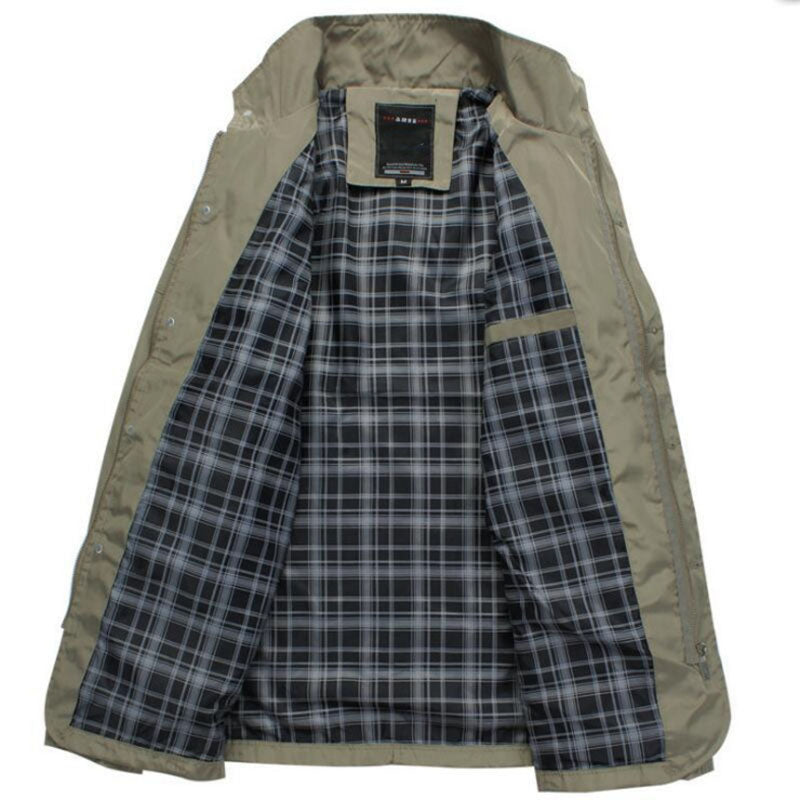 Plus size men's trench coat