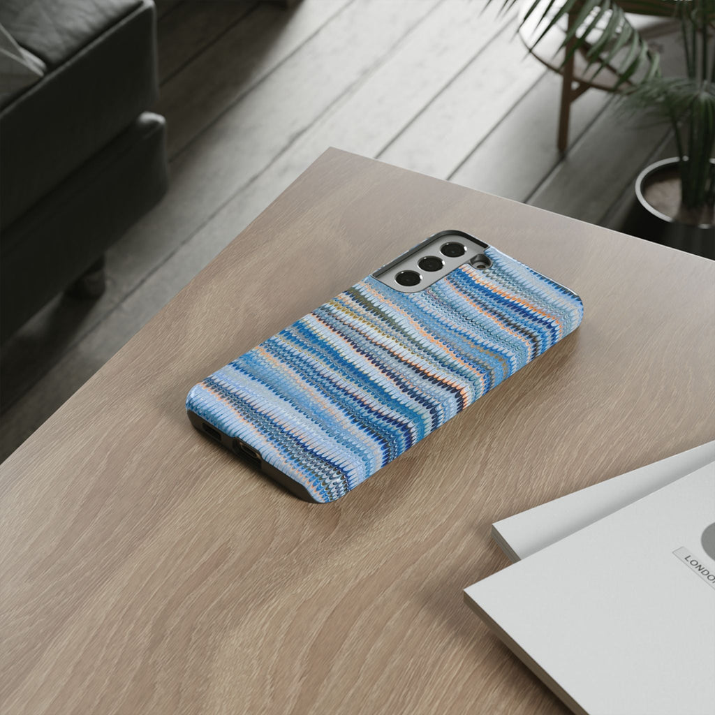 Blue Marbled Phone Cases iPhone 16 + Samsung + Apple + Google