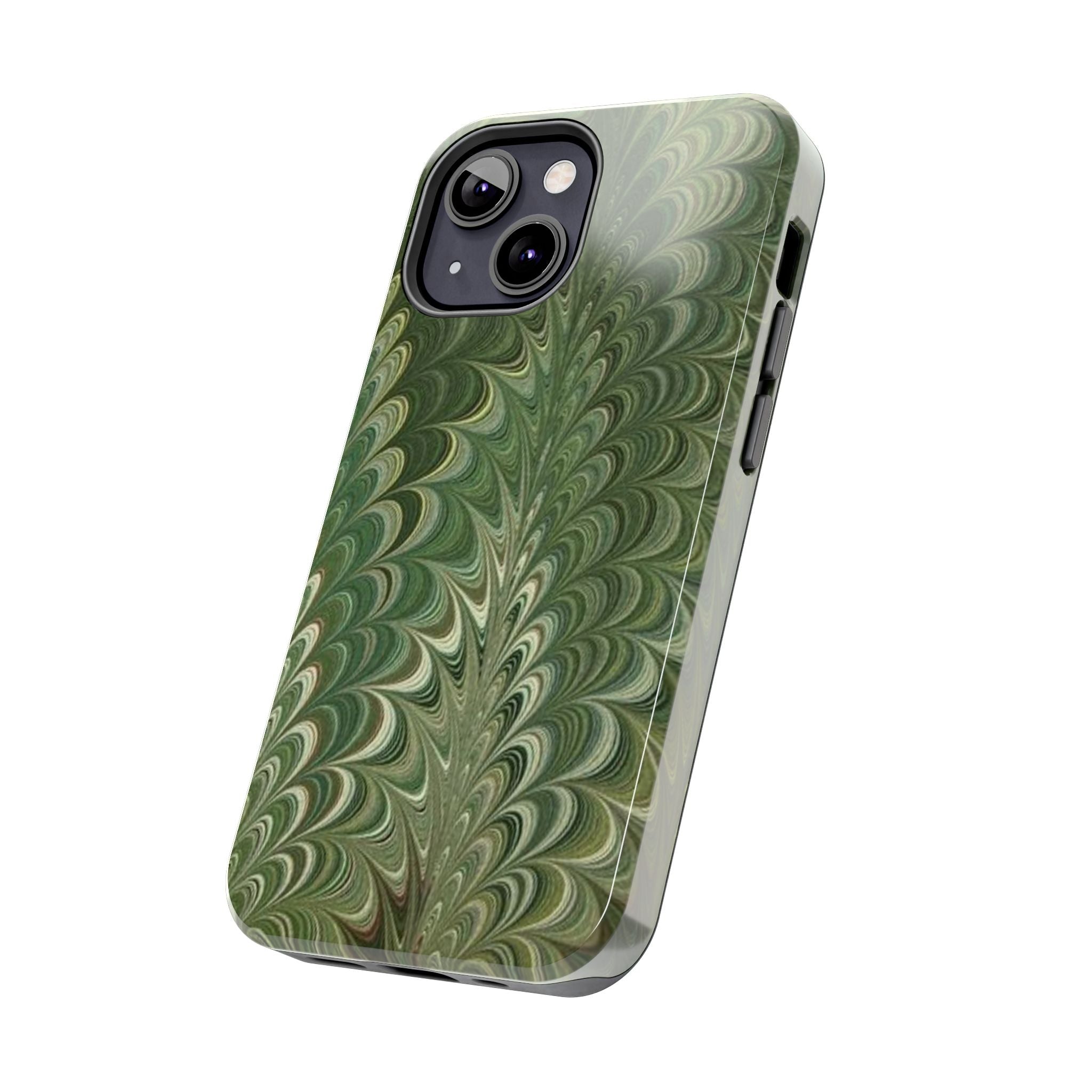 Deep Green Marble Italian Durable Phone Case