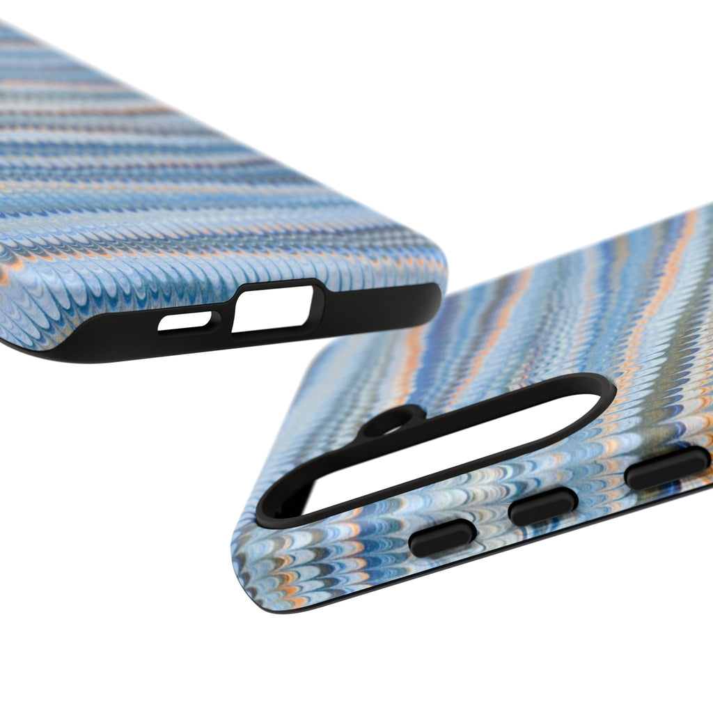 Blue Marbled Phone Cases iPhone 16 + Samsung + Apple + Google
