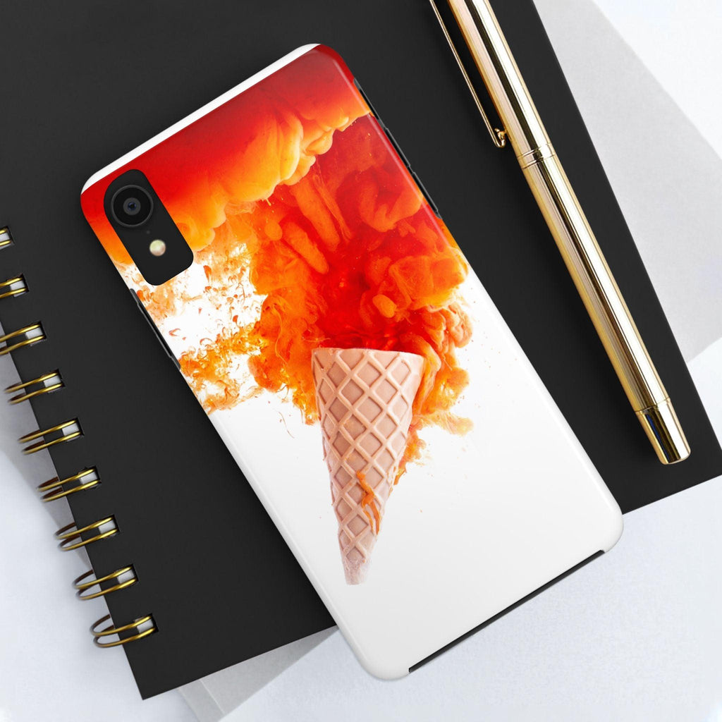 Ice Cream With Flame Of Colors Tough Phone Cases
