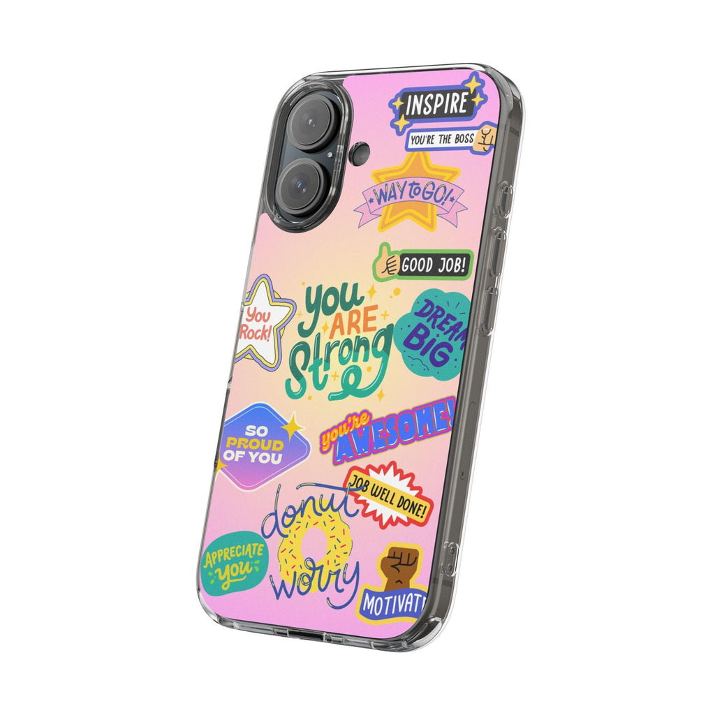 Motivational Stickers Clear Case