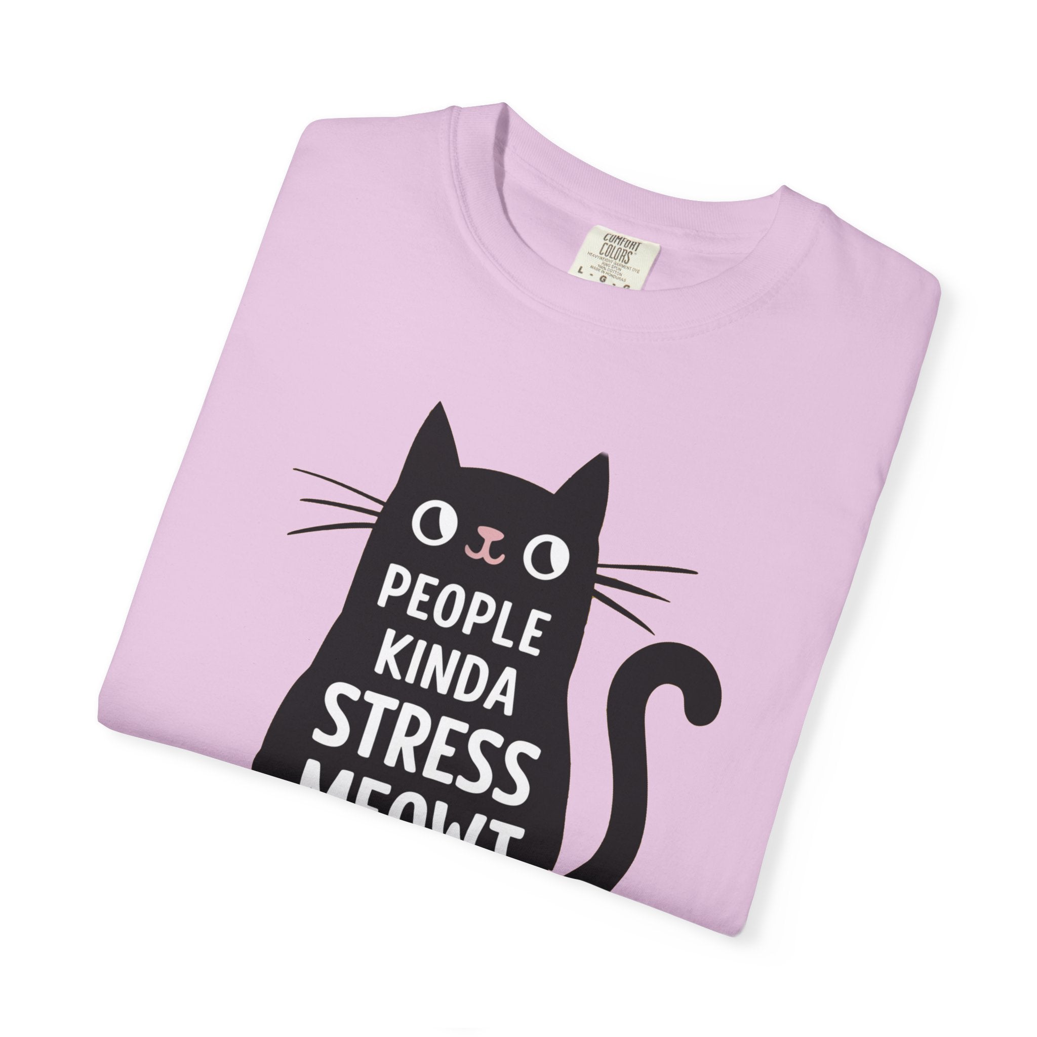 Cat Tee - I Speak 4 Languages Kinda Stress Meowt Cotton - DipaliZ
