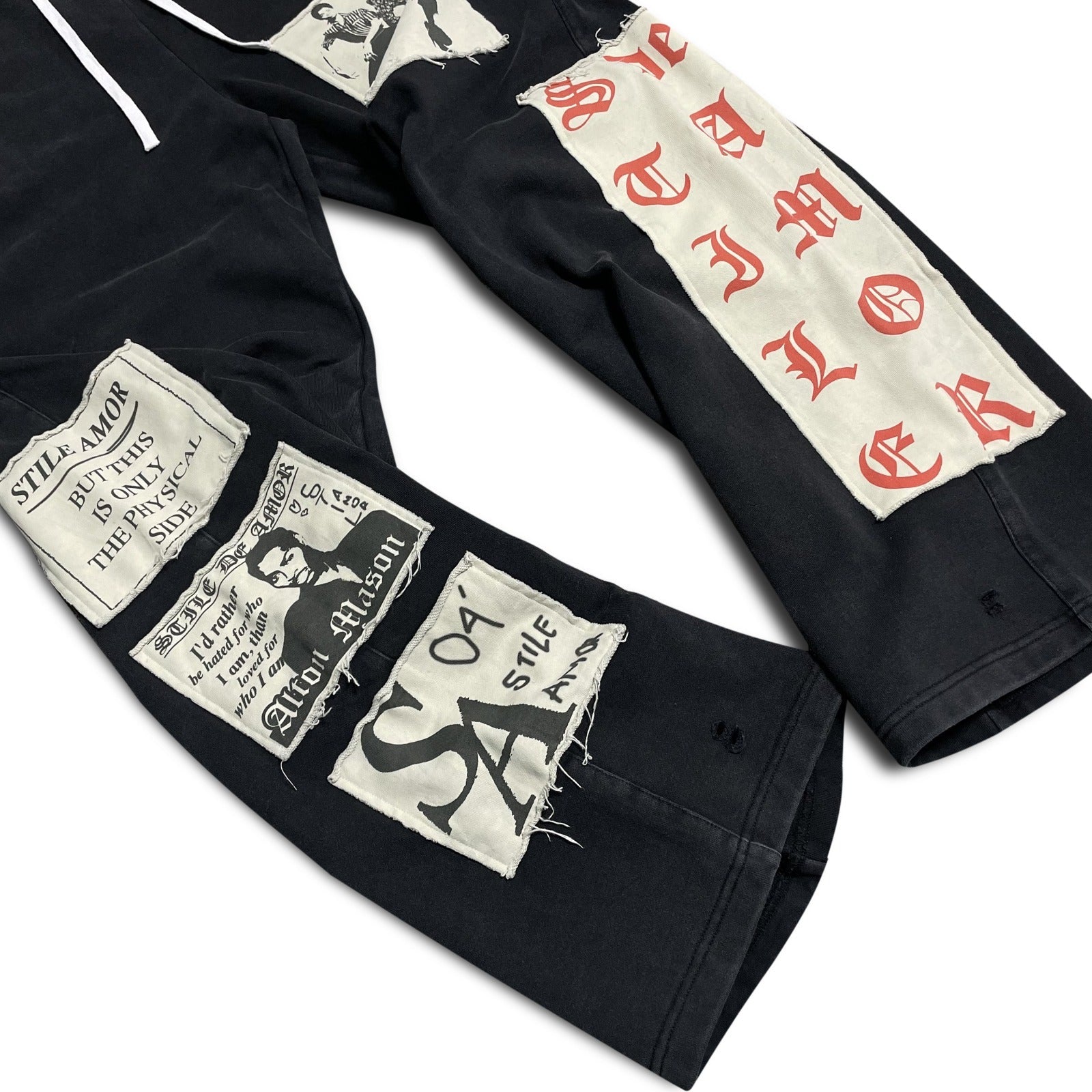 BLACK PATCH PANTS
