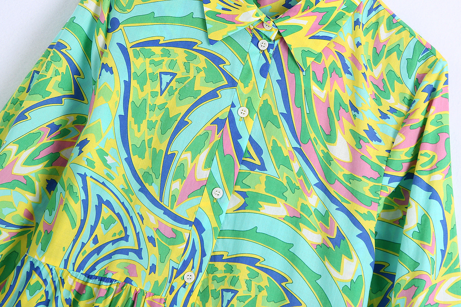 Spring Women's New Long-Sleeved Printed Dress