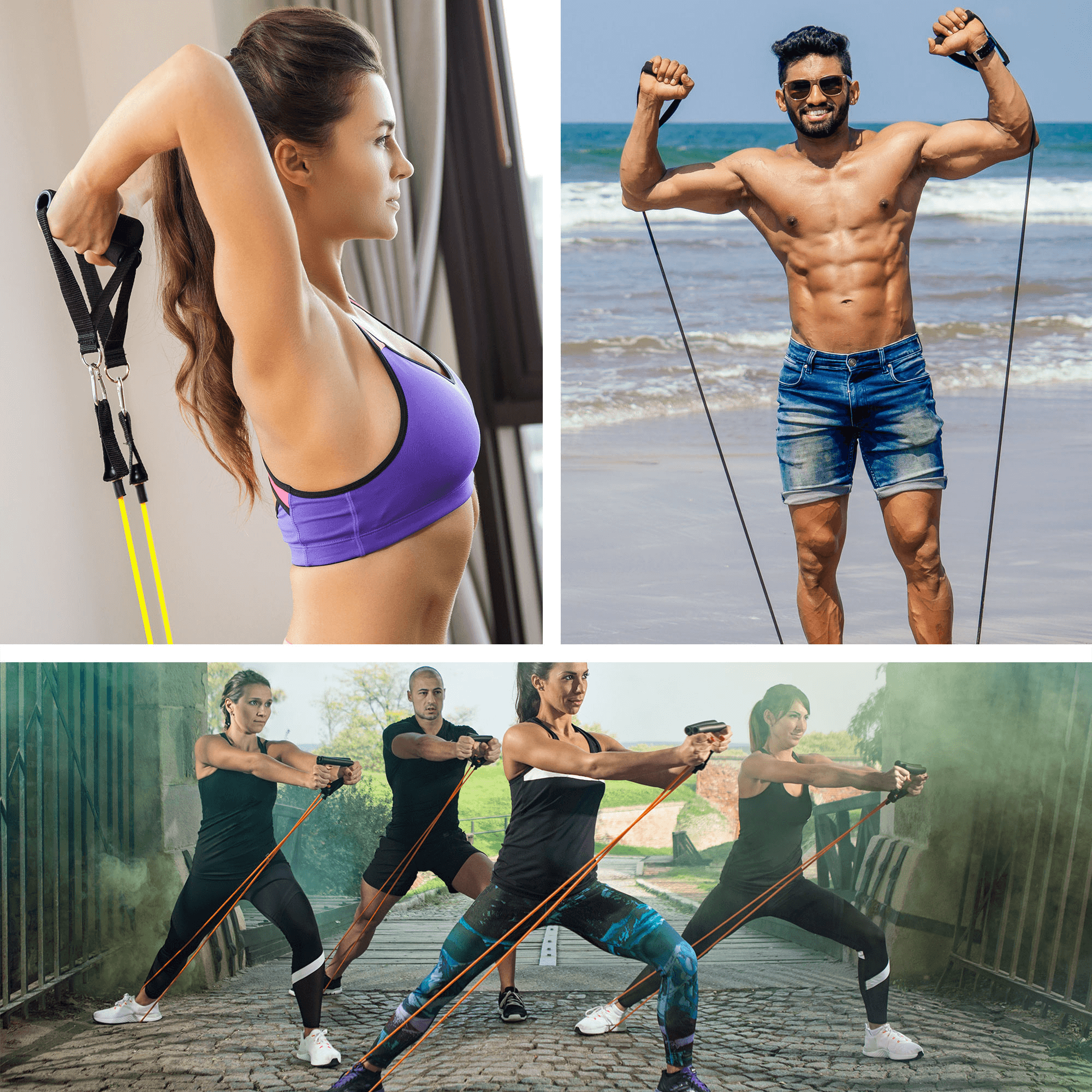 XGear Fitness 11-Piece Exercise Resistance Band Set with Handles