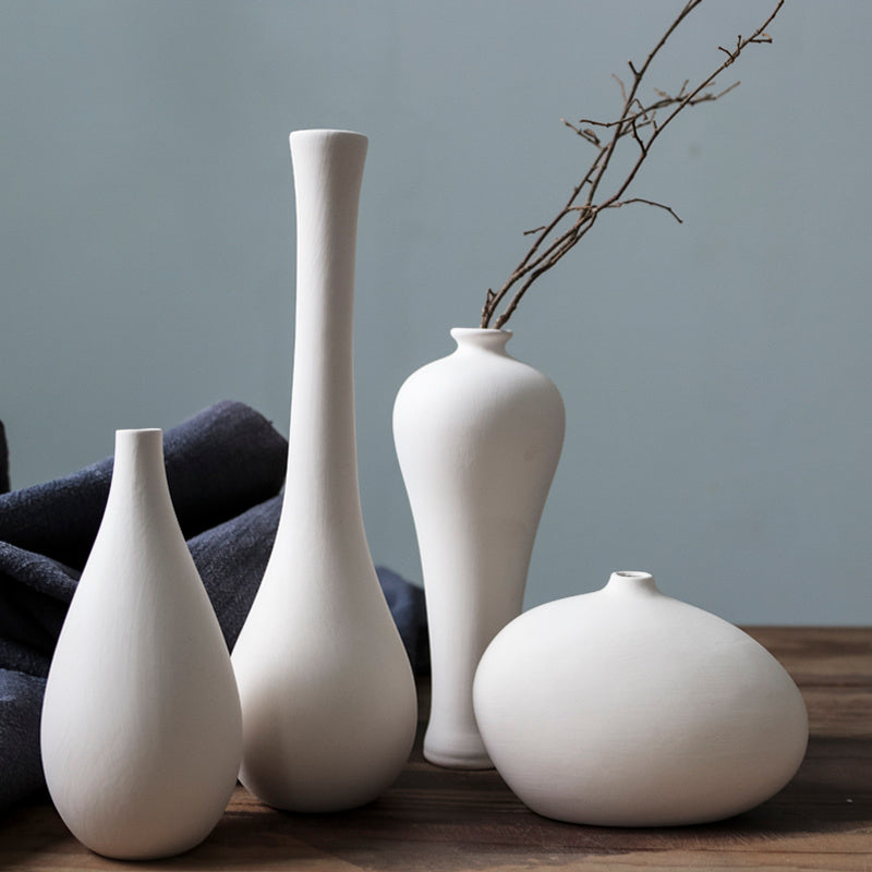 Ceramic Green Semi-Finished Products Vase Decorative Ornaments Parent-child Children Diy Graffiti Painting Coloring White Embryo White Tire