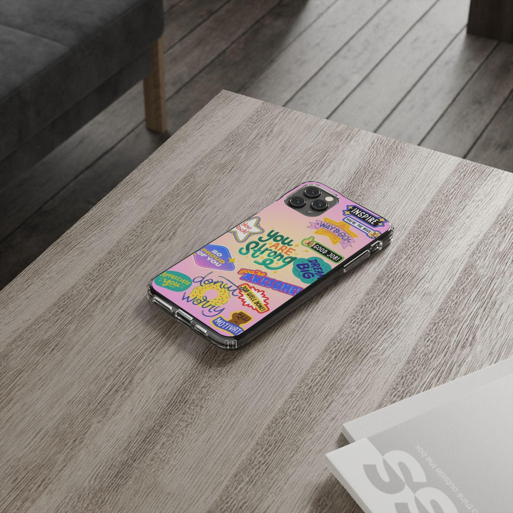 Motivational Stickers Clear Case