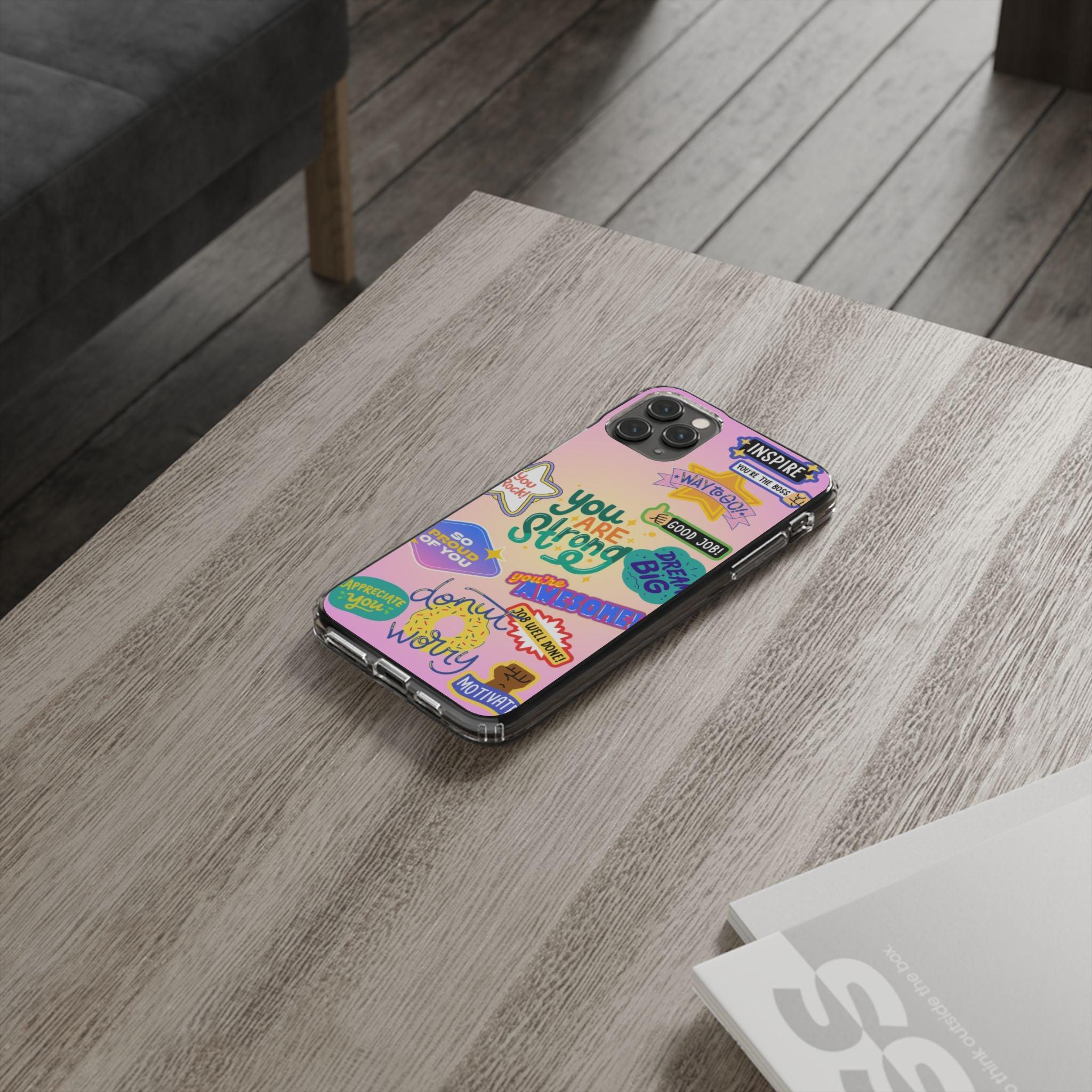 Motivational Stickers Clear Case