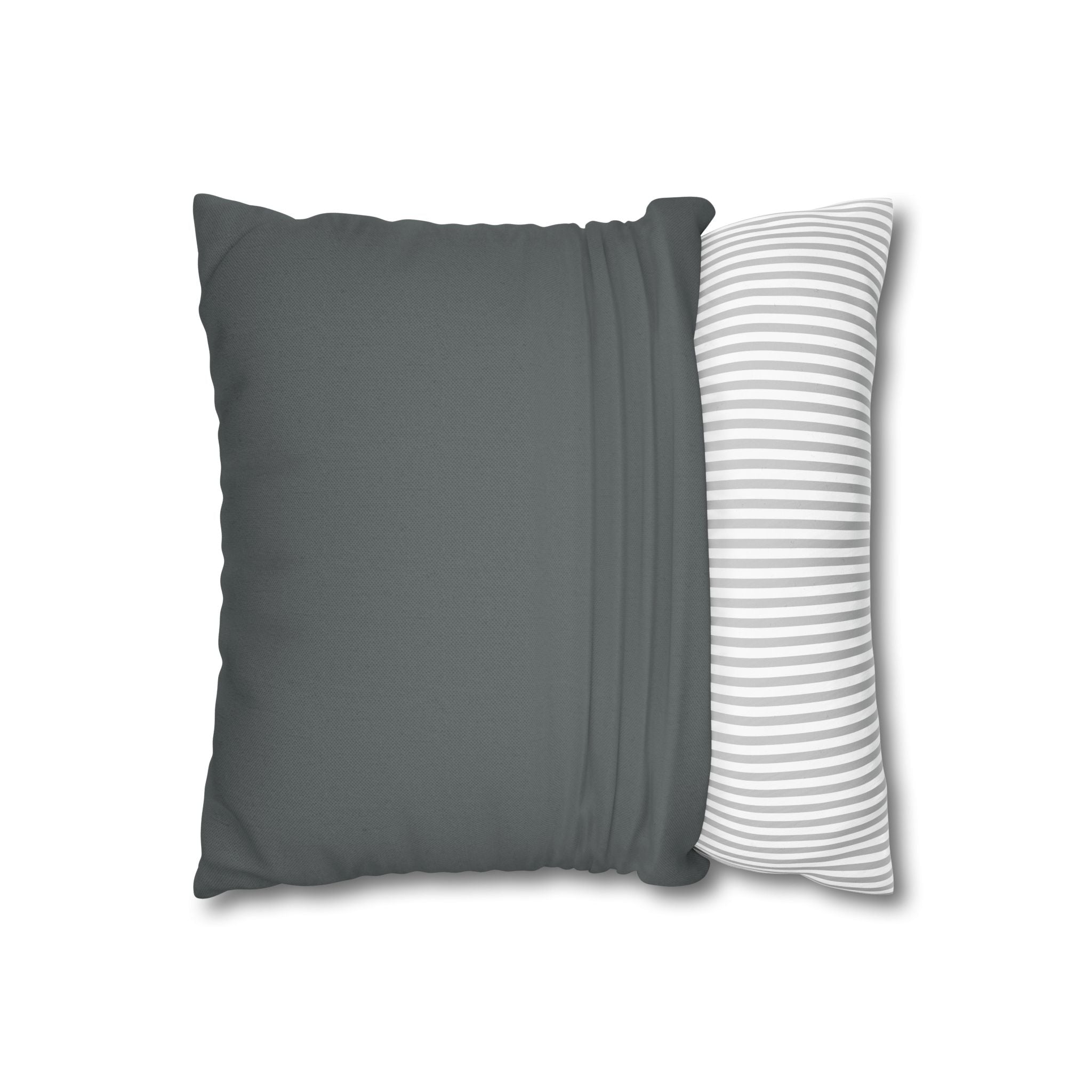 Scenic Lake Reflection Square Pillow — Mountain Sunrise Decorative Pillowcase