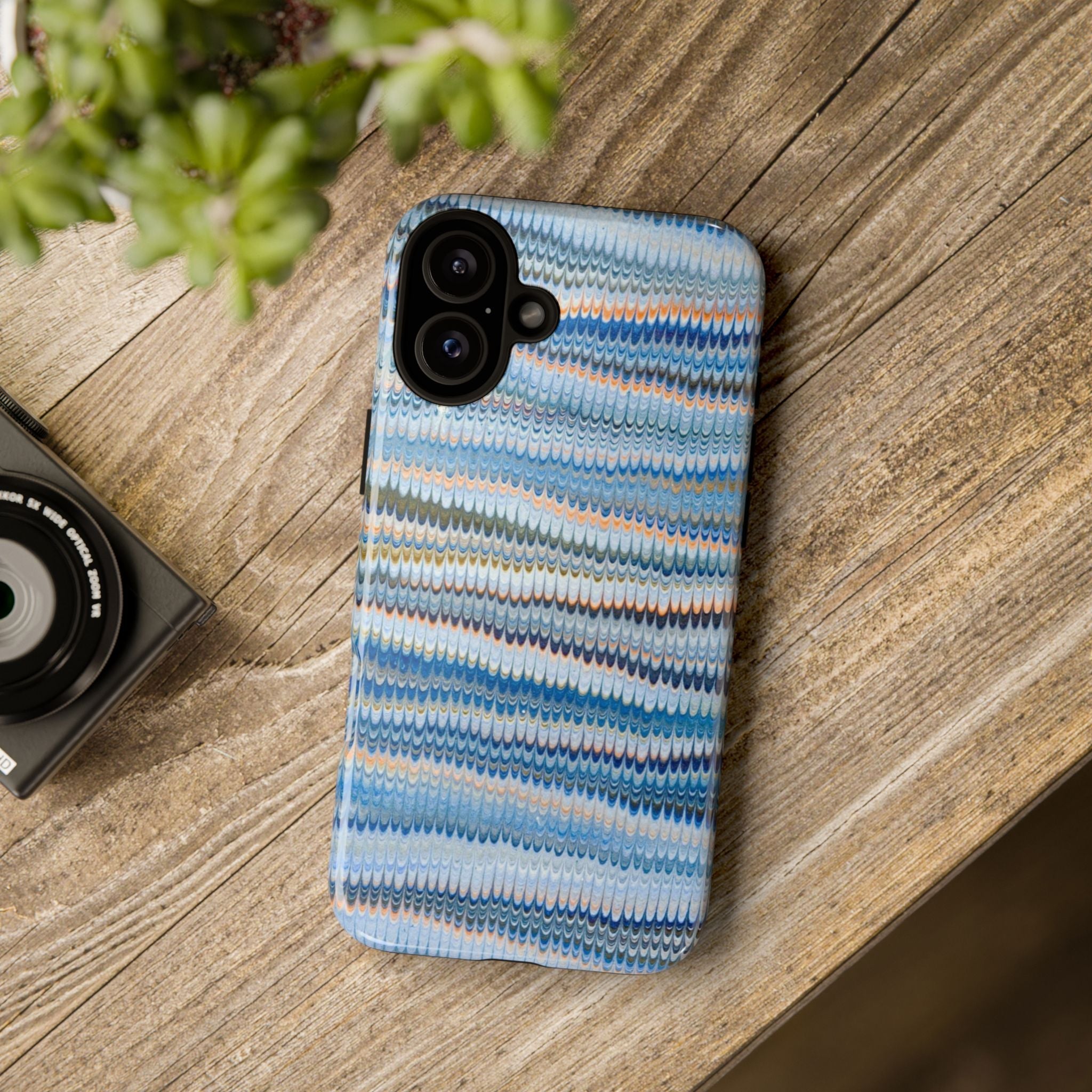 Blue Marbled Vintage Marbled Design - Tough Cases