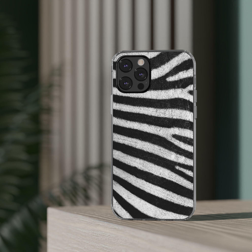 Clear Cases Black and White Zebra Stripes