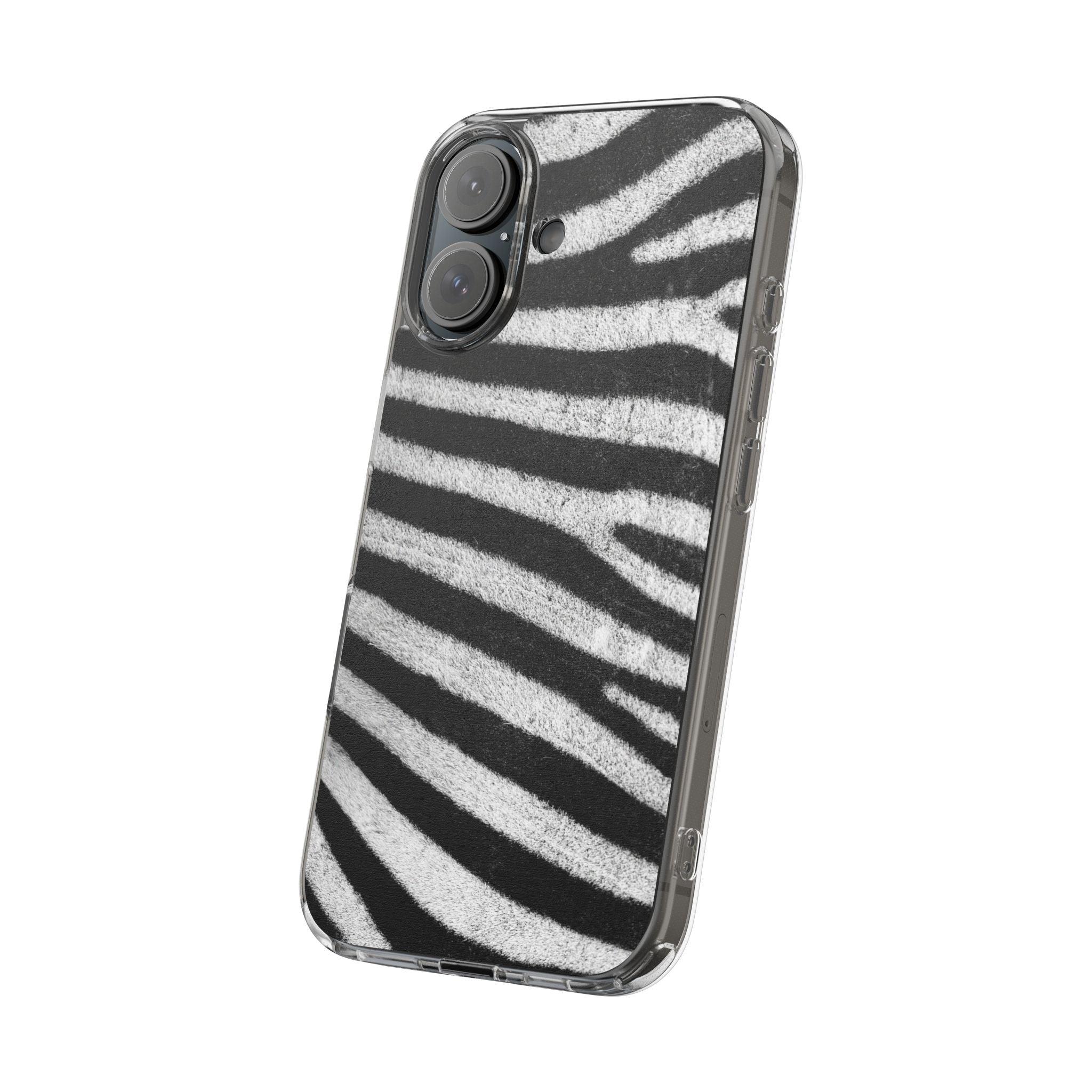 Clear Cases Black and White Zebra Stripes