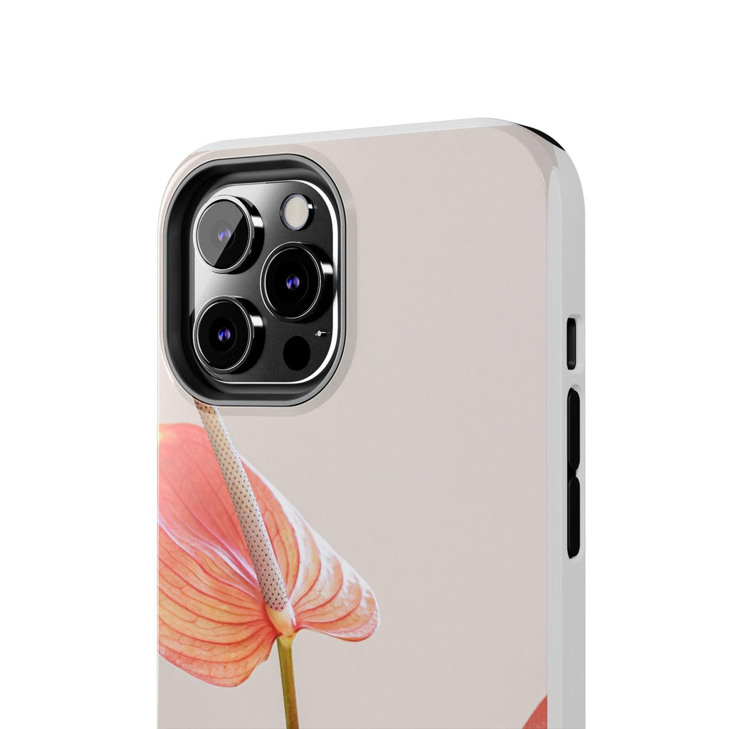 Orange Flower with Leaves Tough Phone Cases