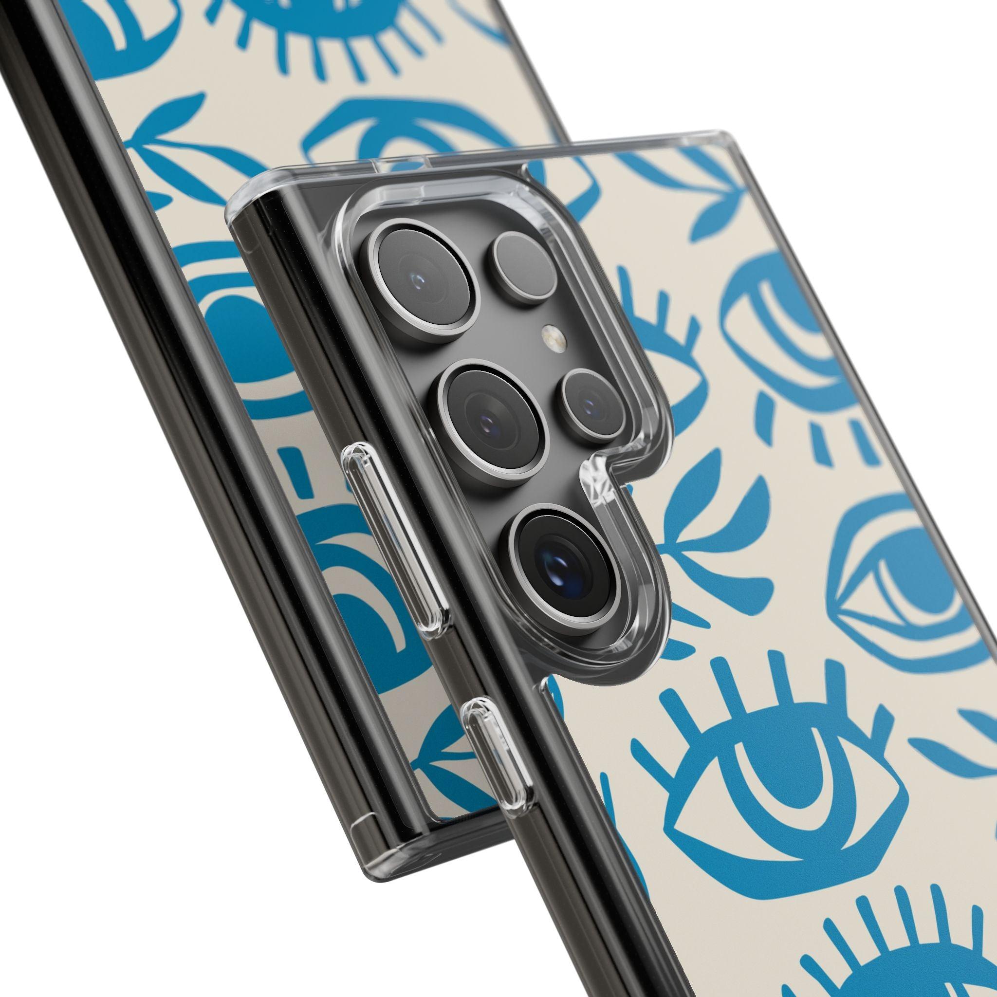 Eyes And Leaves  Pattern Clear Cases