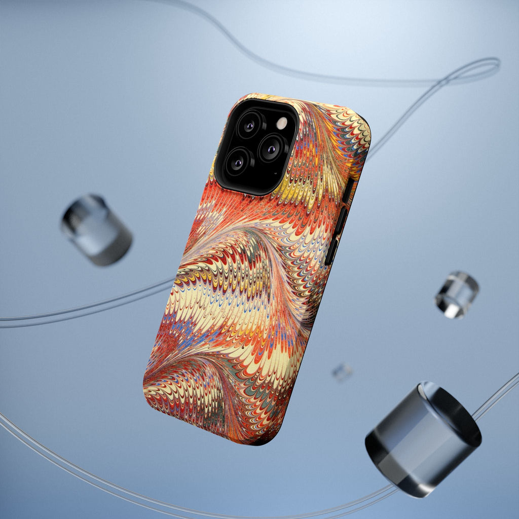 Rust and Gold Italian Vintage Marble Design Durable Phone Case for Apple + Samsung