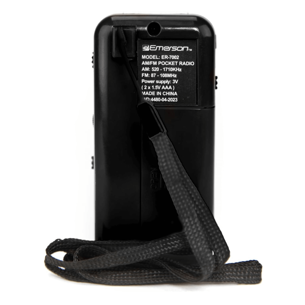 Emerson Portable AMFM Radio with Earbuds and Wide Frequency Range of Stations