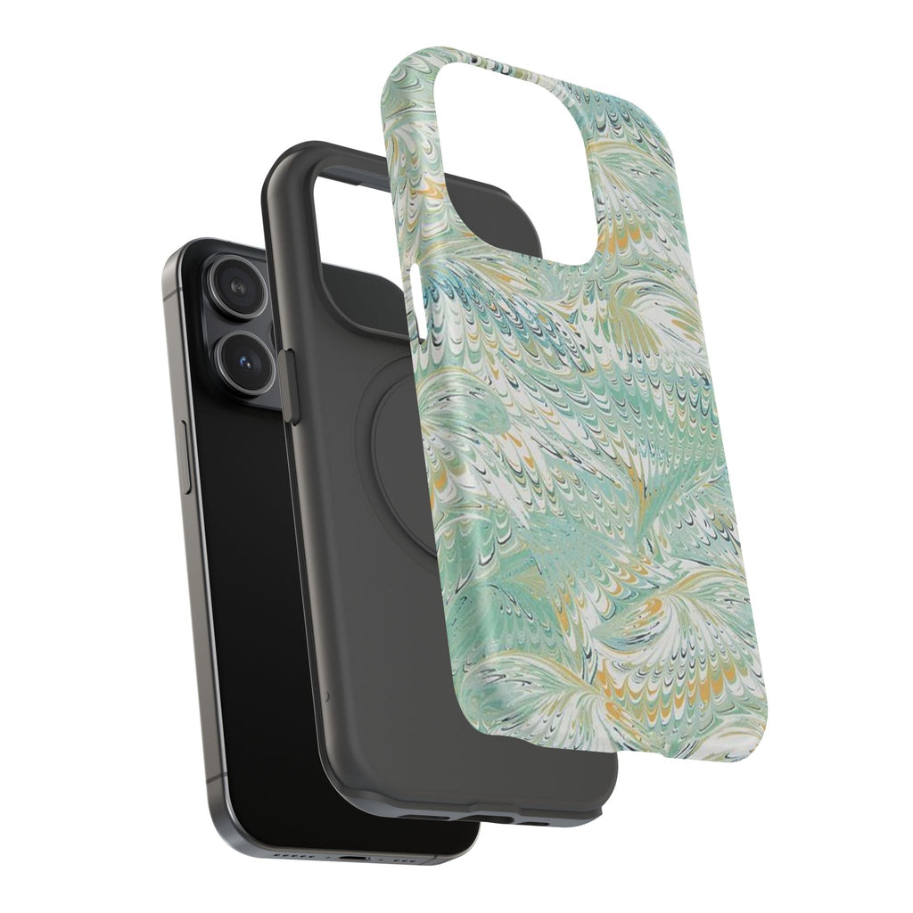 Mint Green Marbled Swirl Phone Case - Dual Layer