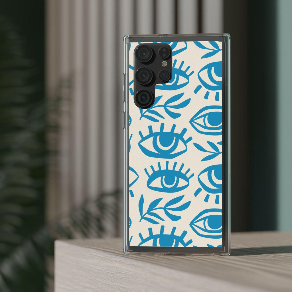 Eyes And Leaves  Pattern Clear Cases