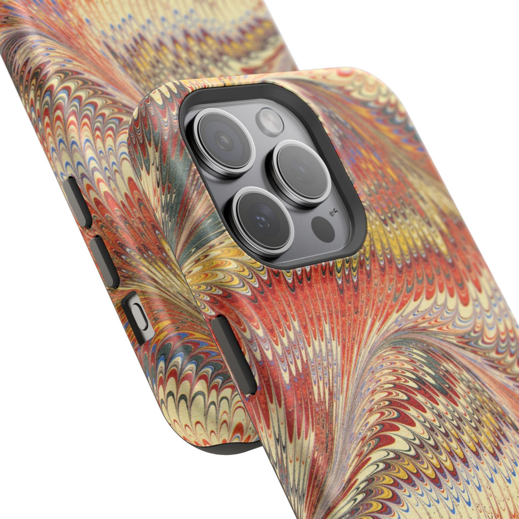 Rust and Gold Italian Vintage Marble Design Durable Phone Case for Apple + Samsung