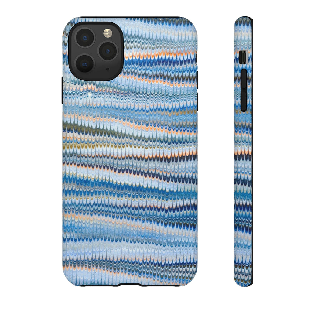 Blue Marbled Phone Cases iPhone + Samsung - all models, Vintage Marbled Design - Tough Cases