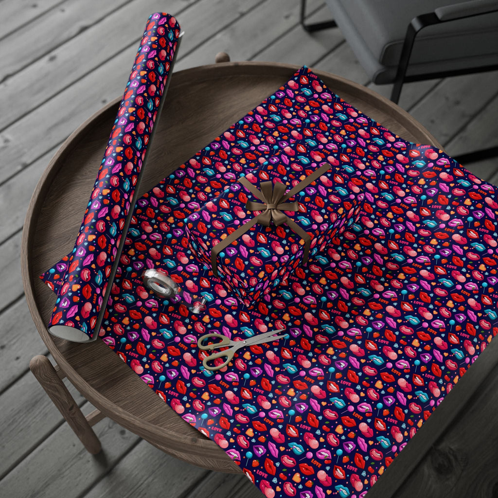 Kissing Lips Wrapping Paper
