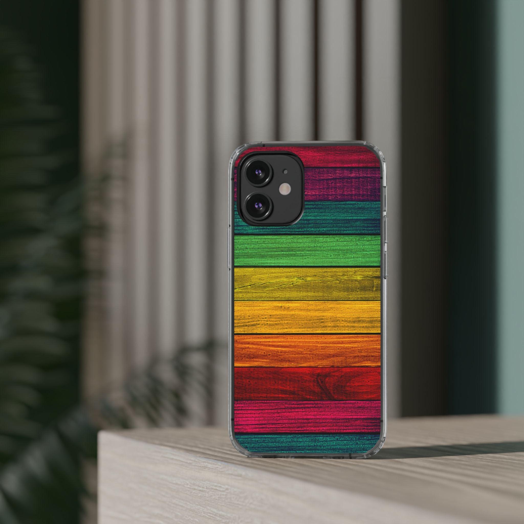 Rainbow On Woods Clear Cases