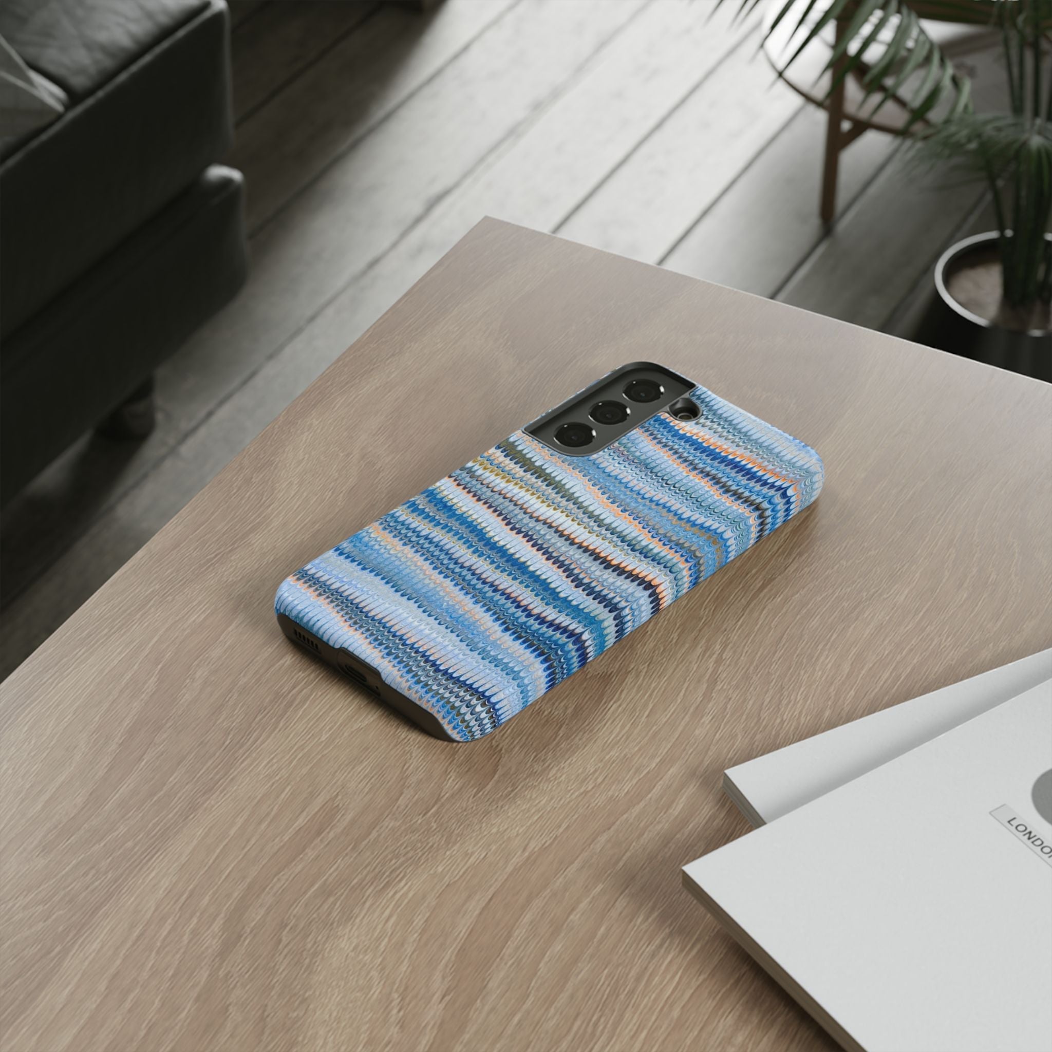 Blue Marbled Vintage Marbled Design - Tough Cases