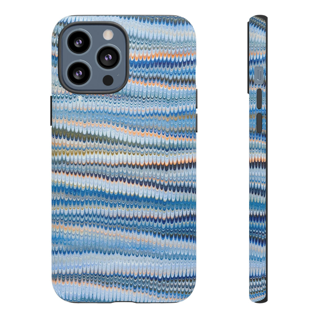 Blue Marbled Phone Cases iPhone + Samsung - all models, Vintage Marbled Design - Tough Cases