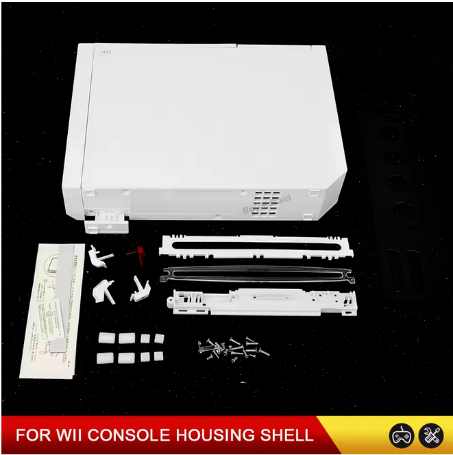 Nintendo Wii Full Replacement Shell Housing Faceplate White Complete