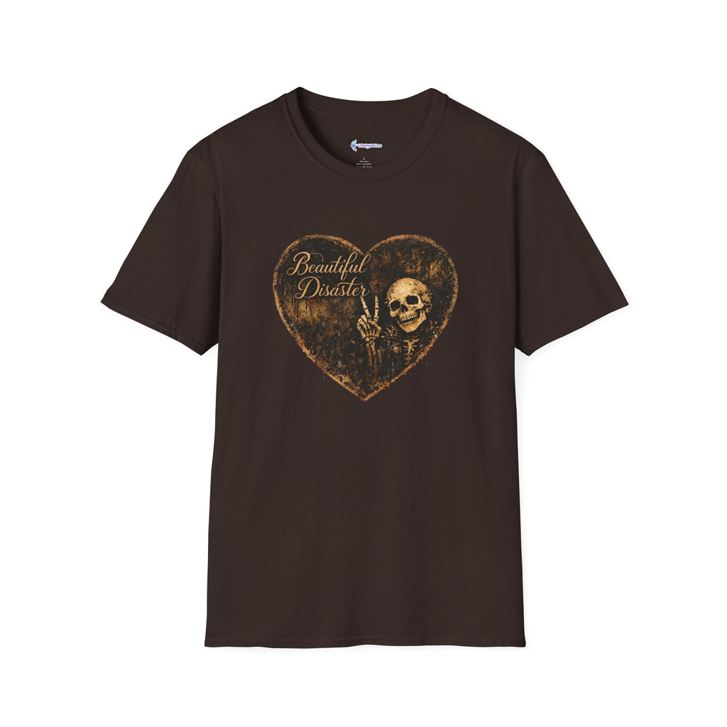 Beautiful Disaster Heart T-Shirt — Heart Graphic 'Beautiful Disaster' Tee