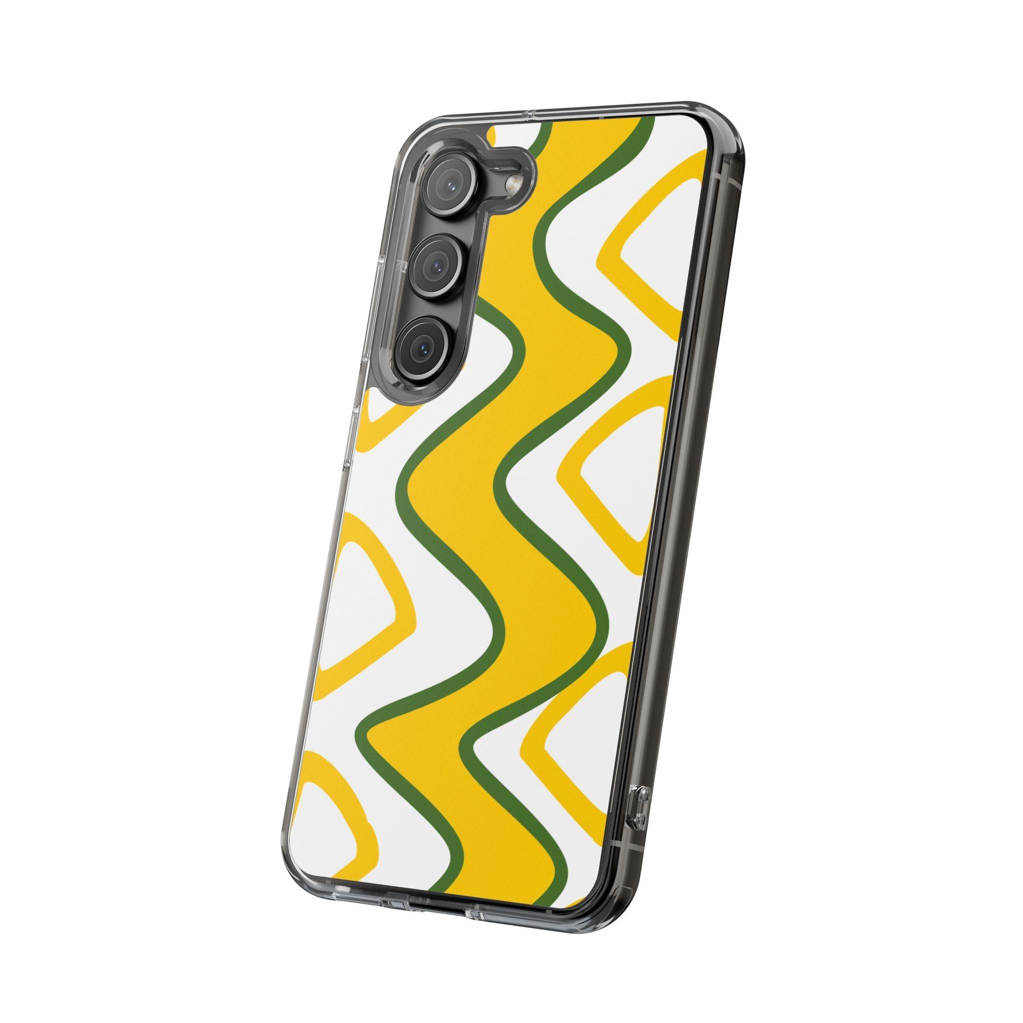 Bright Yellow Abstract With Shape Clear Cases