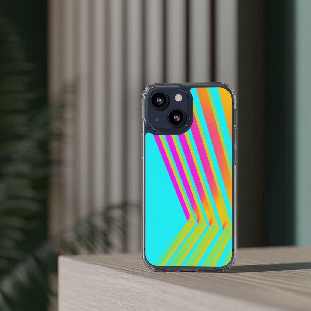 Abstract Pattern With Vibrant Color Clear Cases