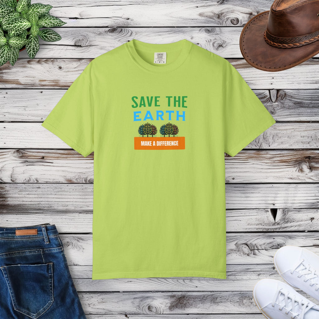 Save The Earth Tee - Garment-Dyed Cotton Comfort - DipaliZ