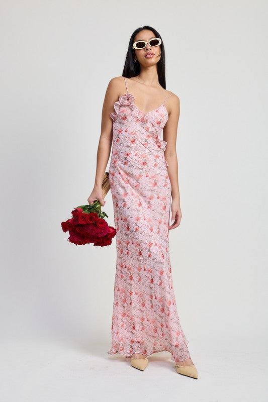 SPAGHETTI STRAP MAXI DRESS