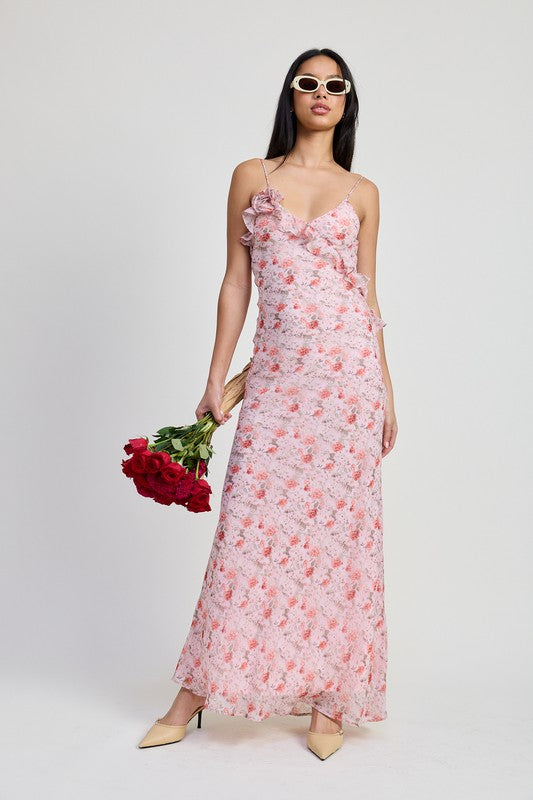 SPAGHETTI STRAP MAXI DRESS