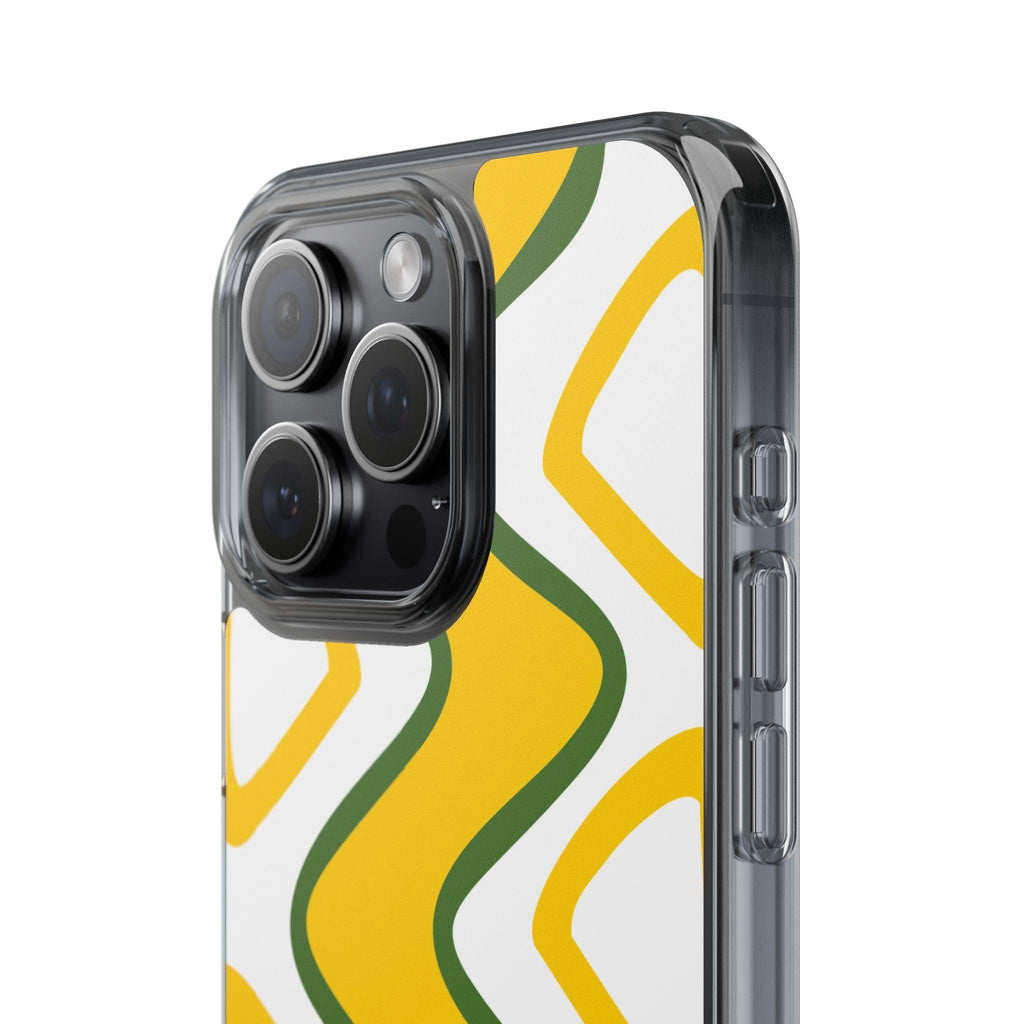 Bright Yellow Abstract With Shape Clear Cases