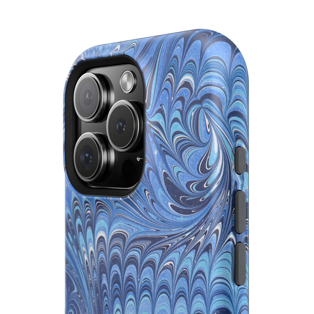 Blue Marbled Swirl Phone Case - Dual Layer Case