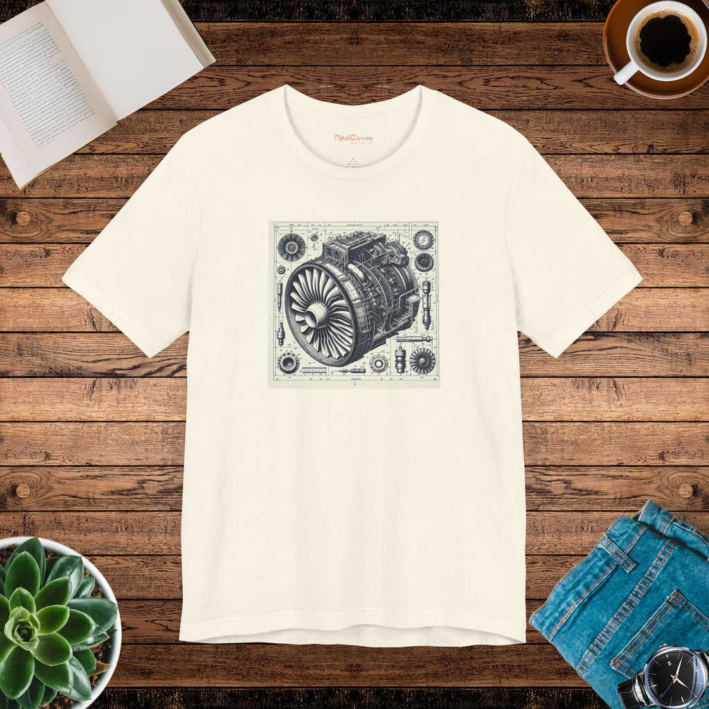 Aircraft Engine Turbine Tee - Unisex Jersey Short Sleeve - DipaliZ