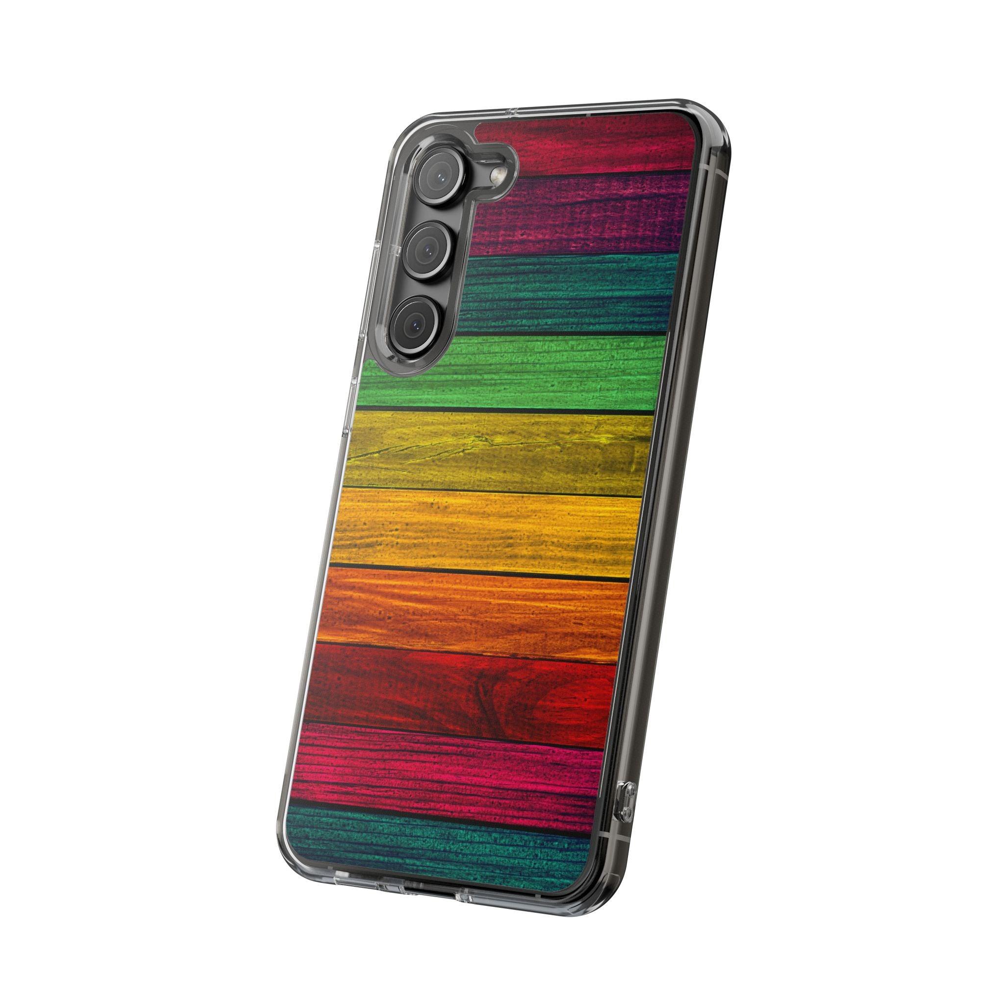 Rainbow On Woods Clear Cases