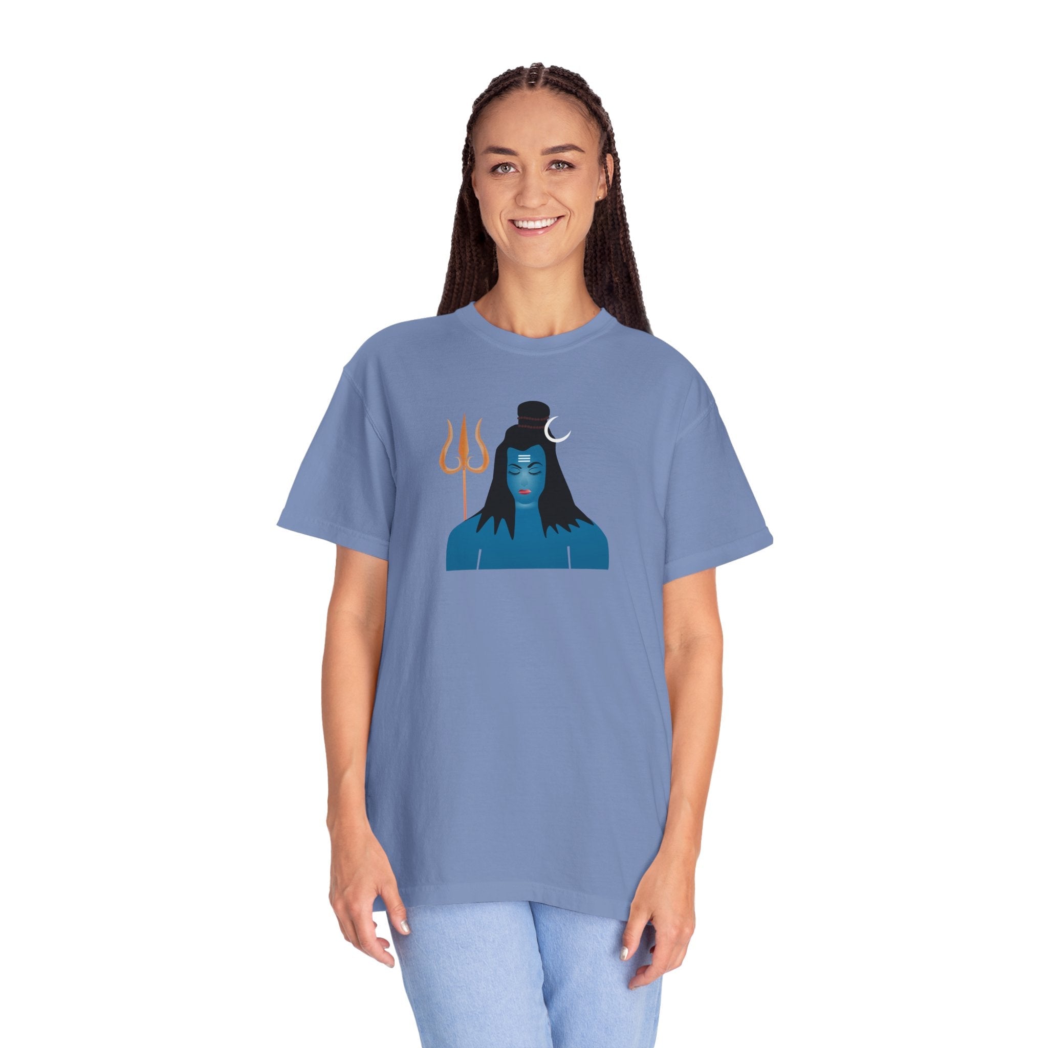 Lord Shiva Cotton T-Shirt - Garment Dyed Comfort Tee - DipaliZ