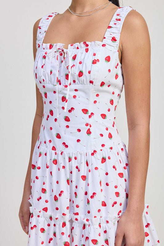 POPLIN MIDI A LINE DRESS