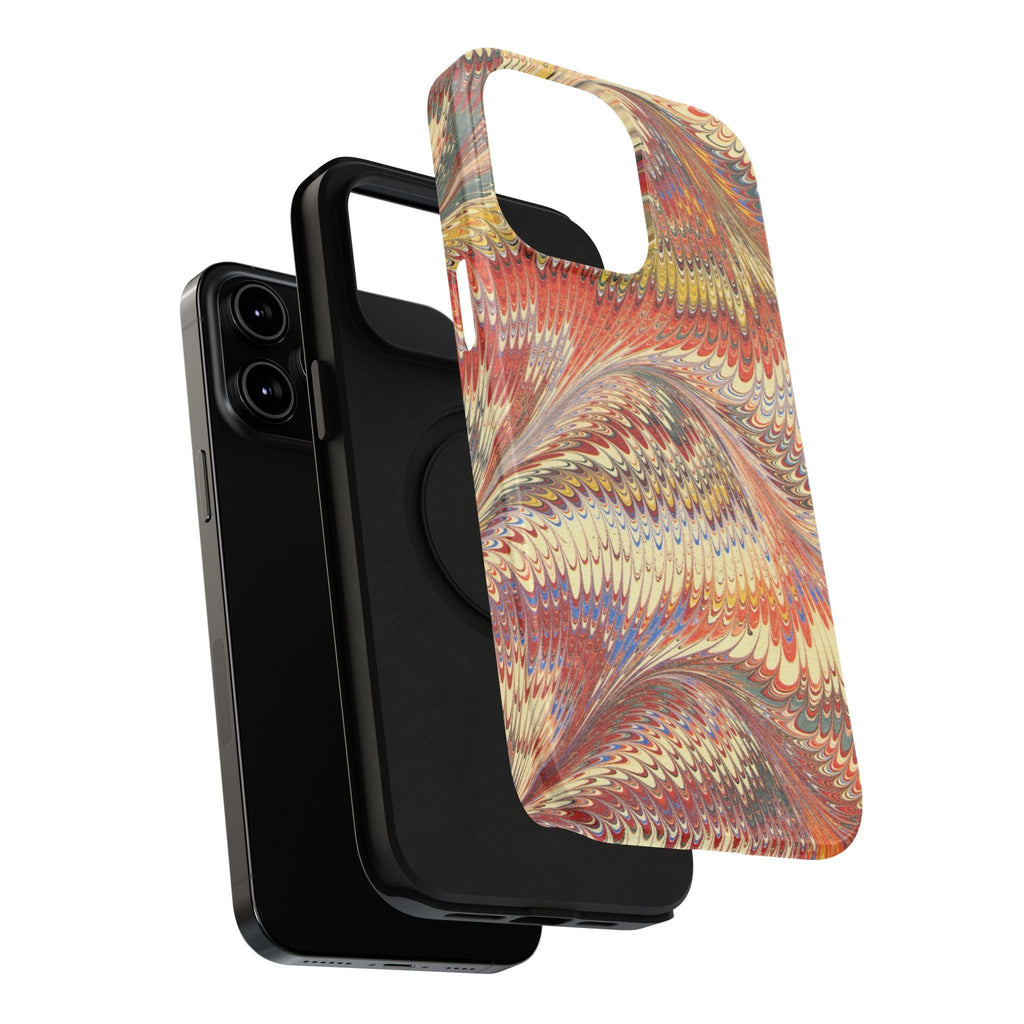 Rust and Gold Italian Vintage Marble Design Durable Phone Case for Apple + Samsung