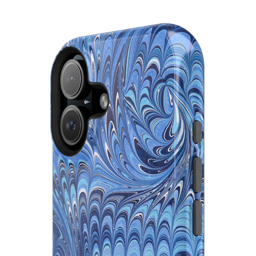 Blue Marbled Swirl Phone Case - Dual Layer Case