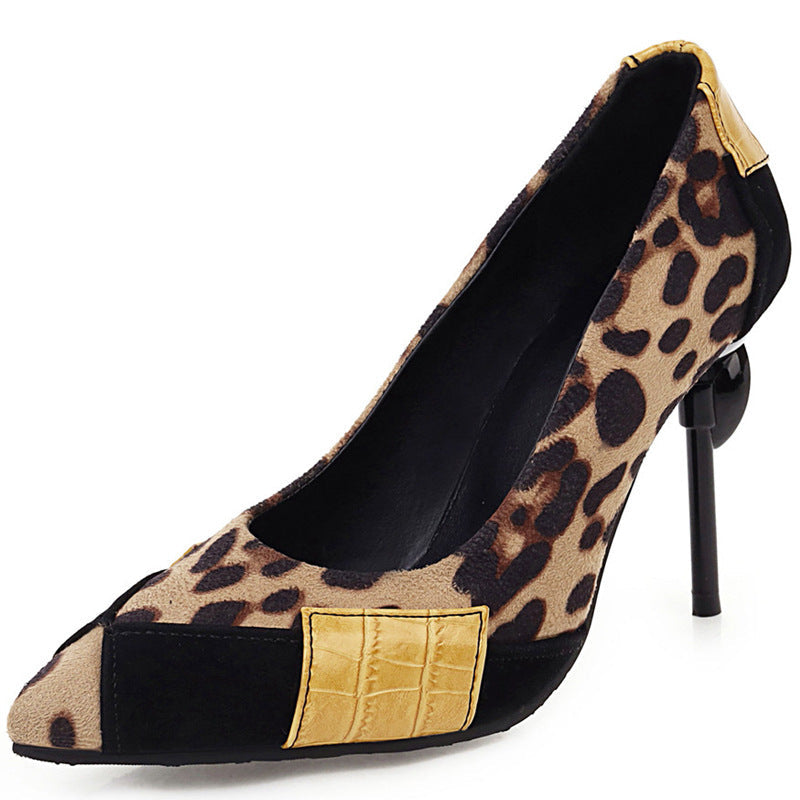 Sexy nightclub color matching plus size shoes