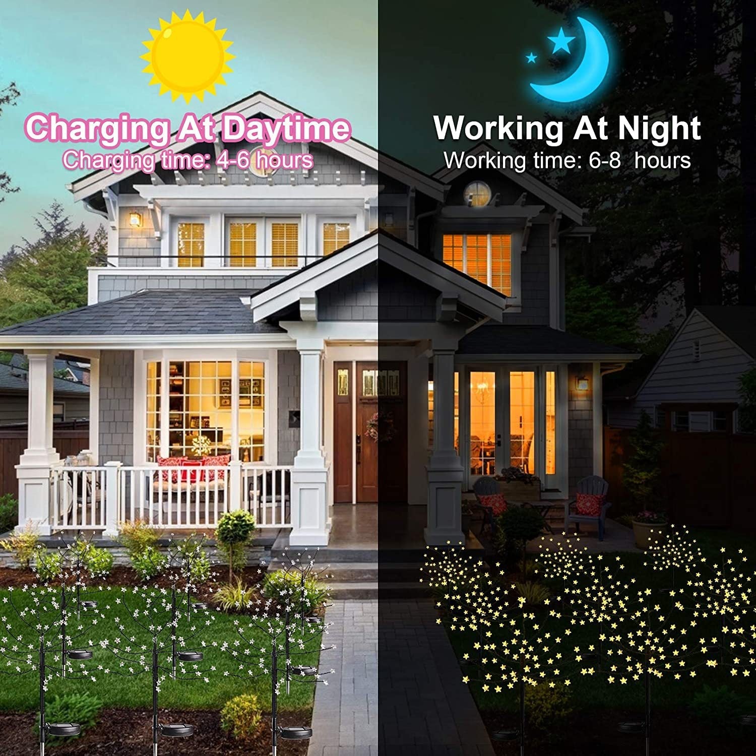 Solar Pentagram Tree Light Garden Decoration
